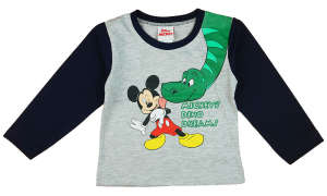 Disney fiú Hosszú ujjú Póló - Mickey #szürke-kék - 74-es méret 31529353 "Mickey"  Gyerek hosszú ujjú pólók