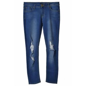 Boohoo Slim Farmernadrág - Szakadt Térdek - 42 EU - Kék 130285034 - Boohoo