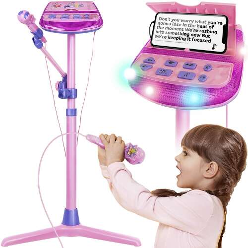 Gyermek karaoke készlet mikrofonnal és állvánnyal - profi karaoke szett (BB-11472) (KF) 57543988