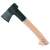 Fiskars Norden Camping Axe N7, side view, black head, wooden handle