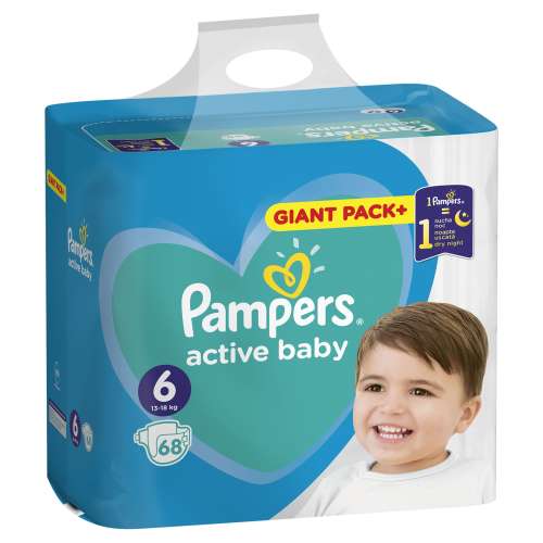 Scutece Pampers Active Baby Giant Pack 13-18kg Junior 6 (68buc) 31533961