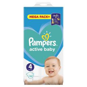 Pampers Active Baby Mega Pack Nadrágpelenka 9-14kg Maxi 4 (132db) 31533972 Pampers Pelenka - 4 - Maxi