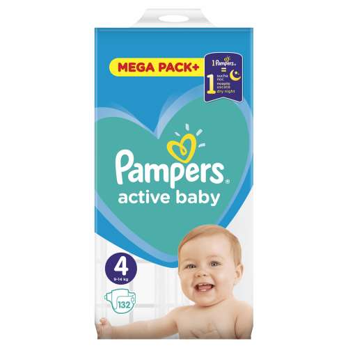 Pampers Active Baby Mega Pack Nadrágpelenka 9-14kg Maxi 4 (132db)