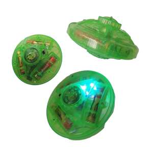 Forgó, világító, zenélő, elemes búgócsiga - neon zöld (BBL) 57573298 Pörgettyűs játékok
