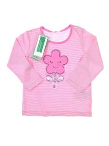 Benetton baba Felső - Virág #rózsaszín 31533748 Gyerek hosszú ujjú pólók - Rózsaszín