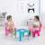 Unicorn table and 2 chairs set for kids, pink and blue, indoor use