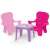 Unicorn table and 2 chairs set for kids, pink and blue, different table color
