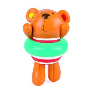 Hape Swimmer Teddy Wind-Up Toy, bath toy for kids, wind-up swimming teddy bear, bath time fun - Hape