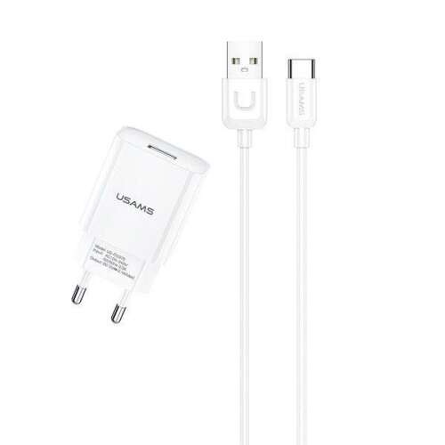 USAMS T21OCTC01 USB-C Netzladegerät mit 1m Kabel, weiß