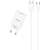 USAMS T21OCTC01 USB-C Netzladegerät mit 1m Kabel, weiß