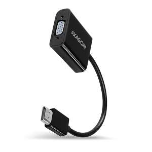 Axagon RVH-VGAN Adaptor HDMI la VGA cu ieșire audio, negru, cablu 17cm - Convertoare HDMI