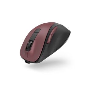 Hama MW-500 burgundy wireless ergonomic mouse, angled view - Mouse