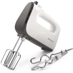 Ръчен миксер Philips Viva Collection HR3740/00, бял и сив, с бъркалки и куки за тесто - Кухненски робот машина, Електрически миксер за тесто, Ръчен шредер, Мелница за месо и Ръчен миксер