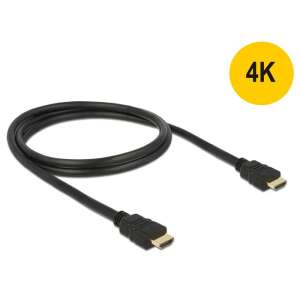 Delock 84752 High Speed HDMI cable with Ethernet, 1 meter, black, 4K - HDMI Cable