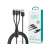 Kabel Devia Gracious Series 3w1 do transmisji danych i ładowania, czarny, z złączami Lightning, Micro USB i USB-C