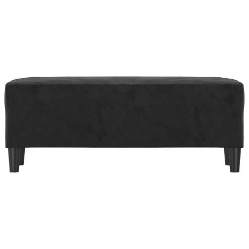 vidaXL fekete bársony pad 100 x 35 x 41 cm - Tároló pad és ülőke