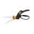 Fiskars Servo-System™ Grass Shears, black, orange, stainless steel blades, ergonomic design