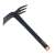 Fiskars Solid planting and weeding hoe, black with orange handle