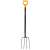 Fiskars Solid compost fork, 4 tines, black steel with yellow handle