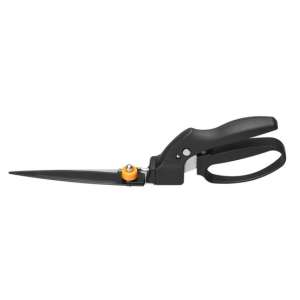 Ножици за трева Fiskars SmartFit™, черни с оранжеви акценти, страничен изглед - Fiskars Градински ножици и нож