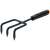 Fiskars Ergo planting fork, garden tool for loosening soil, black handle with orange accents