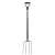 Fiskars Ergonomic™ Compost Fork, garden tool for moving and turning compost