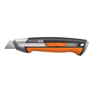 Nóż Fiskars Pro CarbonMax™ Snap-off, nóż uniwersalny z chowanym ostrzem, ergonomiczny uchwyt, do cięcia tektury, taśmy i innych materiałów - Fiskars