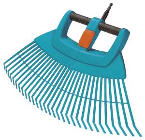 Gardena Combisystem XXL Vario plastic leaf rake head, blue, 77cm working width - Garden Tool & Machine
