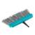 Gardena Combisystem Terrace Broom Head, 32cm wide, blue plastic head, grey bristles, for cleaning terraces and balconies