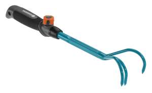 Gardena Combisystem small soil cultivator, blue and black handle, for loosening and aerating soil - Garden Tool & Machine