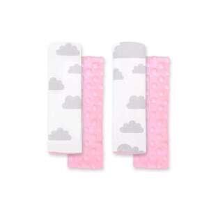 BabyLion Prémium Biztonsági öv védő - Minky - Rózsaszín felhők 34126345 Övpárnák, övcsatok