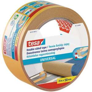 Tesa Universal Double-Sided Tape, 50mm x 25m, for carpets and other materials - Adhesive Tape