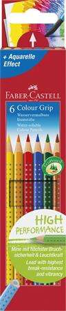 Faber-Castell Grip 2001 watercolor pencils, 6 pack, assorted colors