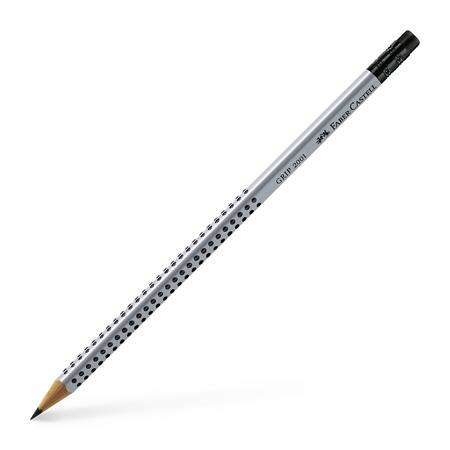 Faber-Castell Creion grafit cu radieră, B #grey