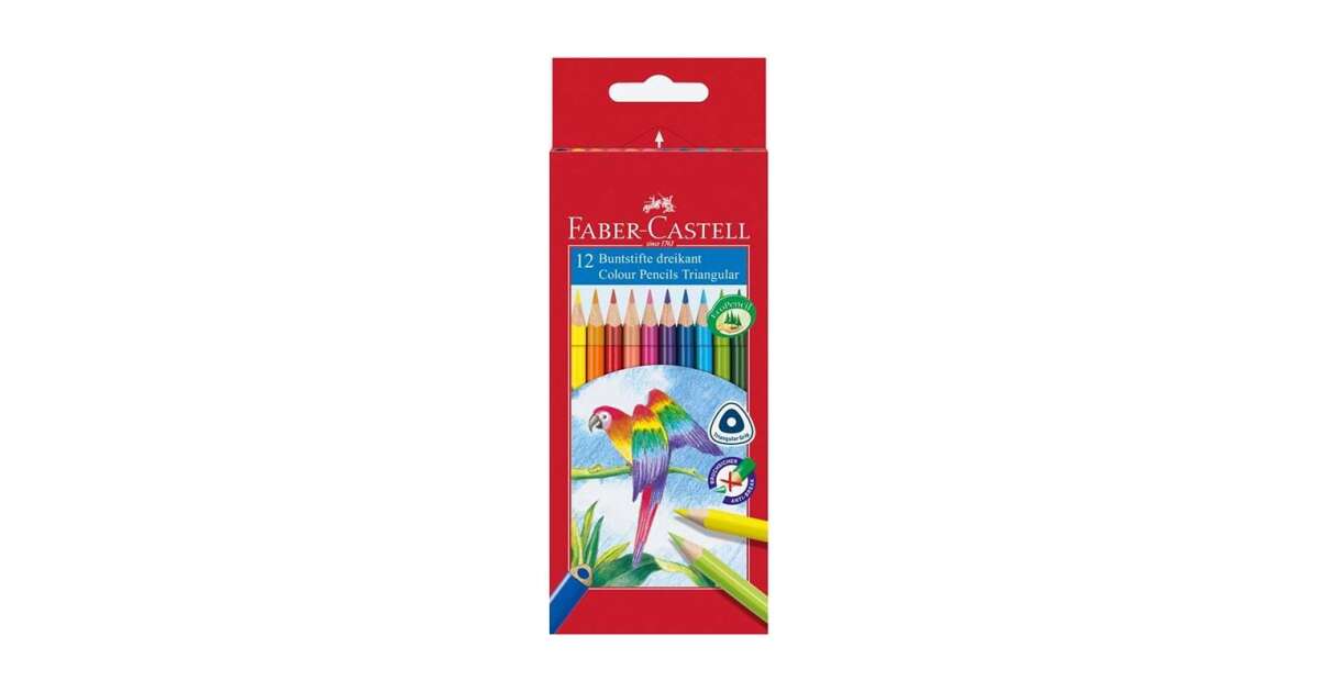 FABER-CASTELL Coloured pencil set, triangular, FABER-CASTELL
