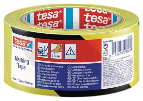 TESA Markierungsband, 50 mm x 33 m, TESA "Professional" schwarz/gelb 31537967