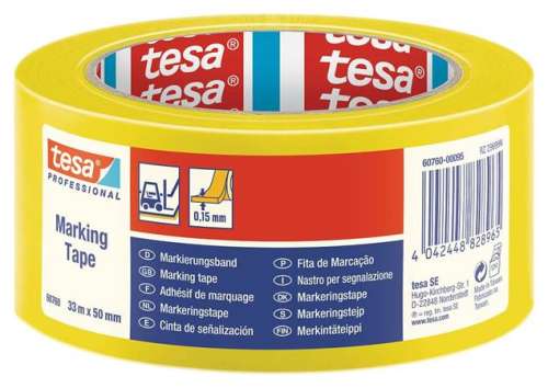Bandă de marcare TESA, 50 mm x 33 m, TESA Professional, galbenă