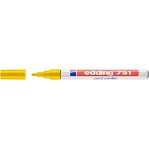 Marker permanent EDDING 751, Galben, 1-2 mm - Markere cu vopsea