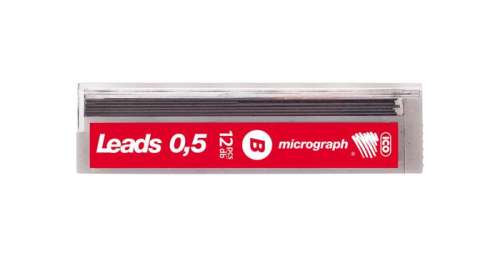 ICO Micrograph 0,5 mm B Graphitstifte, 12 Stück