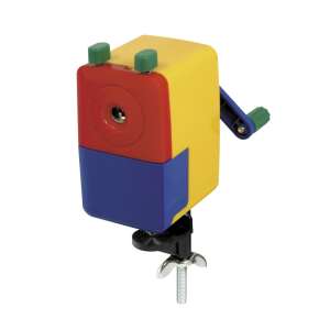 ICO 'Süni' 616 desk pencil sharpener, yellow, red, blue, green, metal clamp - Pencil Sharpener