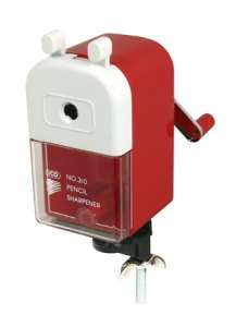 ICO No. 310 Pencil Sharpener, red and white, desk sharpener - Pencil Sharpener