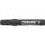 ICO Permanent 12 black chisel tip marker, 1-4 mm, water resistant