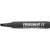 ICO Permanent 12 black chisel tip marker, 1-4 mm, water resistant