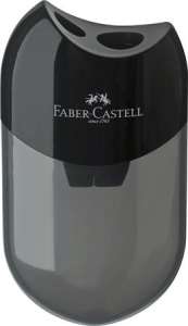 FABER-CASTELL Anspitzer, Zweiloch mit Behälter, FABER-CASTELL, schwarz 31538276 Spitzer