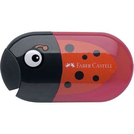 FABER-CASTELL Ladybug Pencil Sharpener with built-in eraser
