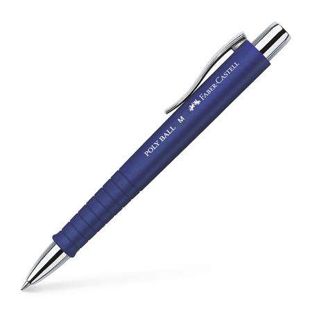 FABER-CASTELL Guľôčkové pero, 0,5 mm, tlačidlové, FABER-CASTELL "Poly Ball", modré