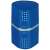 Faber-Castell Grip 2001 Trio pencil sharpener, blue, closed, showing the three holes for different pencil sizes