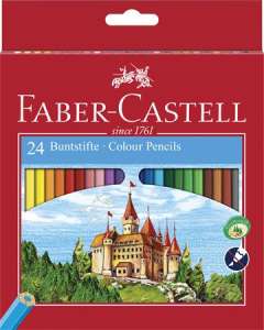 Creioane colorate Faber-Castell Classic, 24 culori diferite, set de 24 - Faber-Castell Creioane colorate