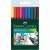 Faber-Castell Grip Fineliner Stifte, 10 Farben, 0,4 mm, Verpackung