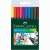 Faber-Castell Grip Fineliner Stifte, 10 Farben, 0,4 mm, Verpackung